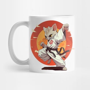 karate cat Mug